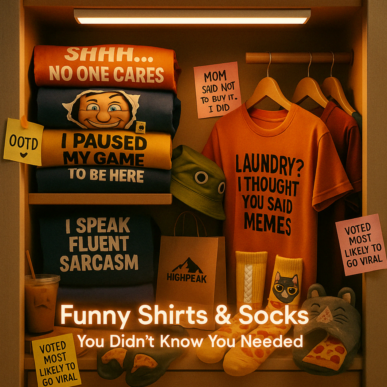 HighPeak Funny Shirts & Socks That Go Viral Logo