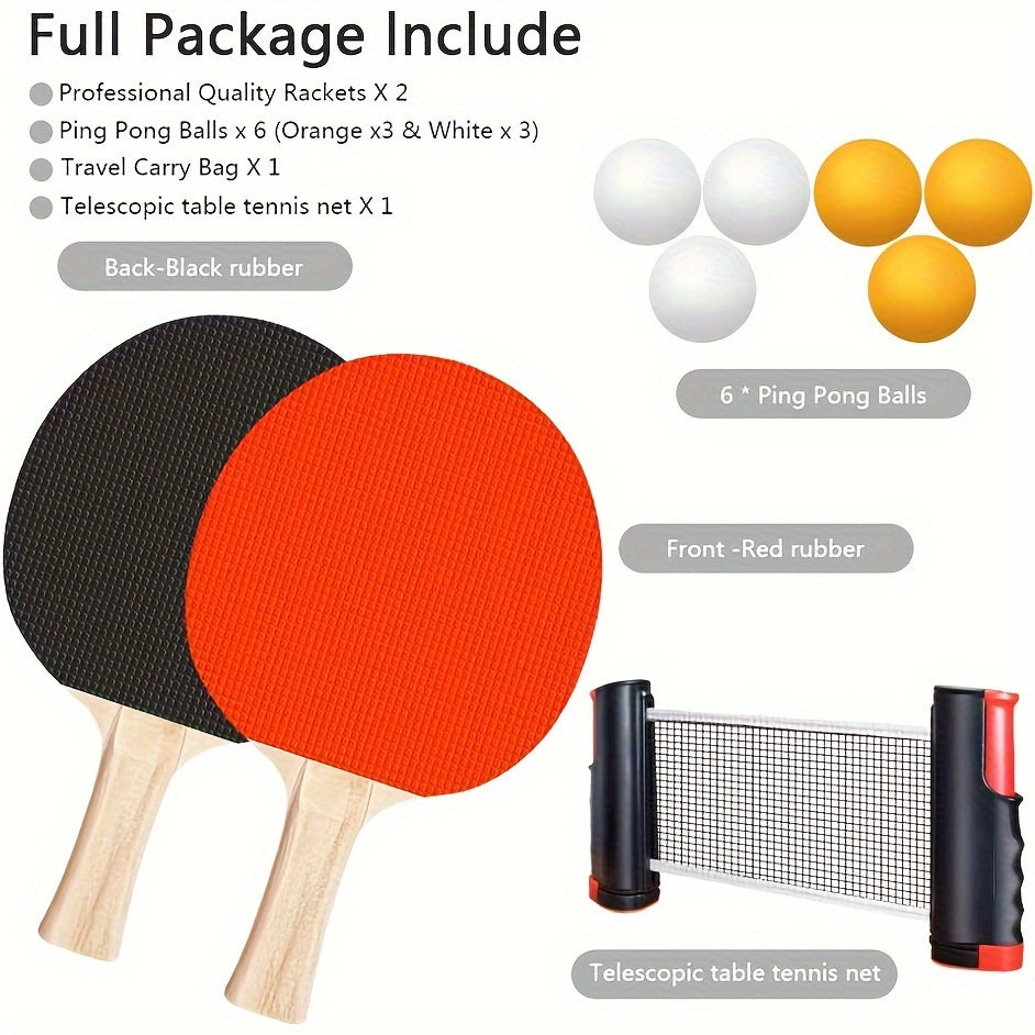 Close-up of ping pong paddles and orange balls with ergonomic grip