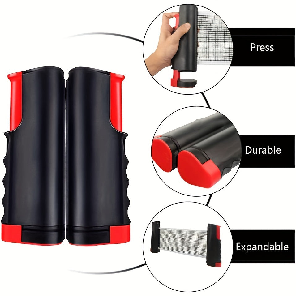 Easy-install instruction diagram for portable ping pong net setup