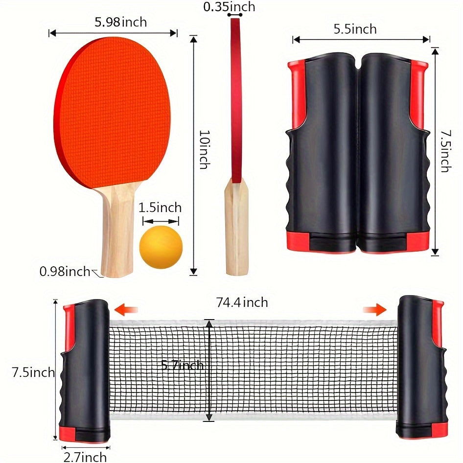 Showcasing ping pong size