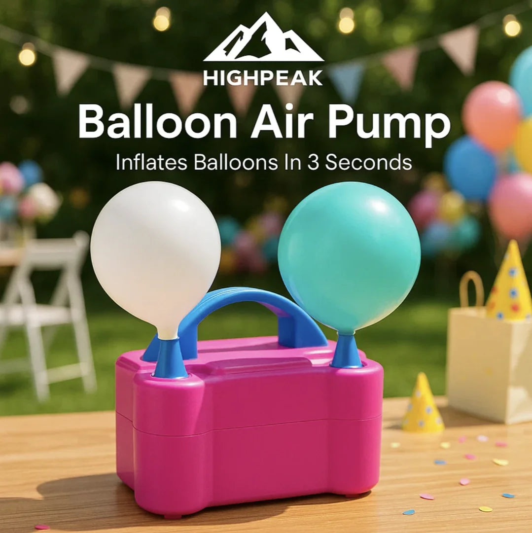 HighPeak Balloon Air Pump | Electric Balloon Inflator for Party Setup