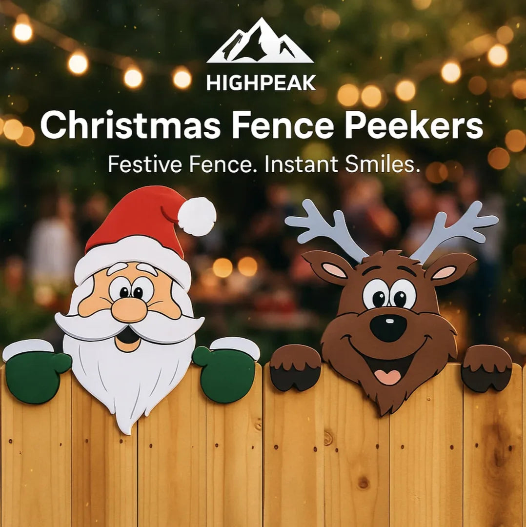 KUPITM6 – Cache-clôture De Noël Peeker – Décoration Extérieure Amusante