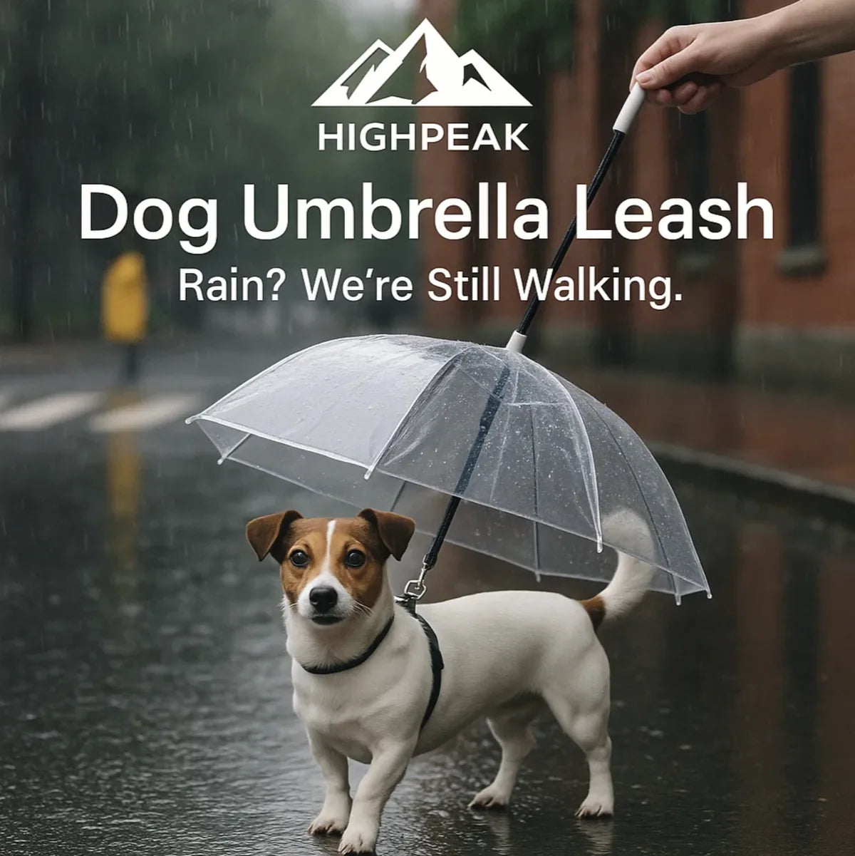 HighPeak Dog Umbrella Leash for Small Dogs – Waterproof Rain Shield