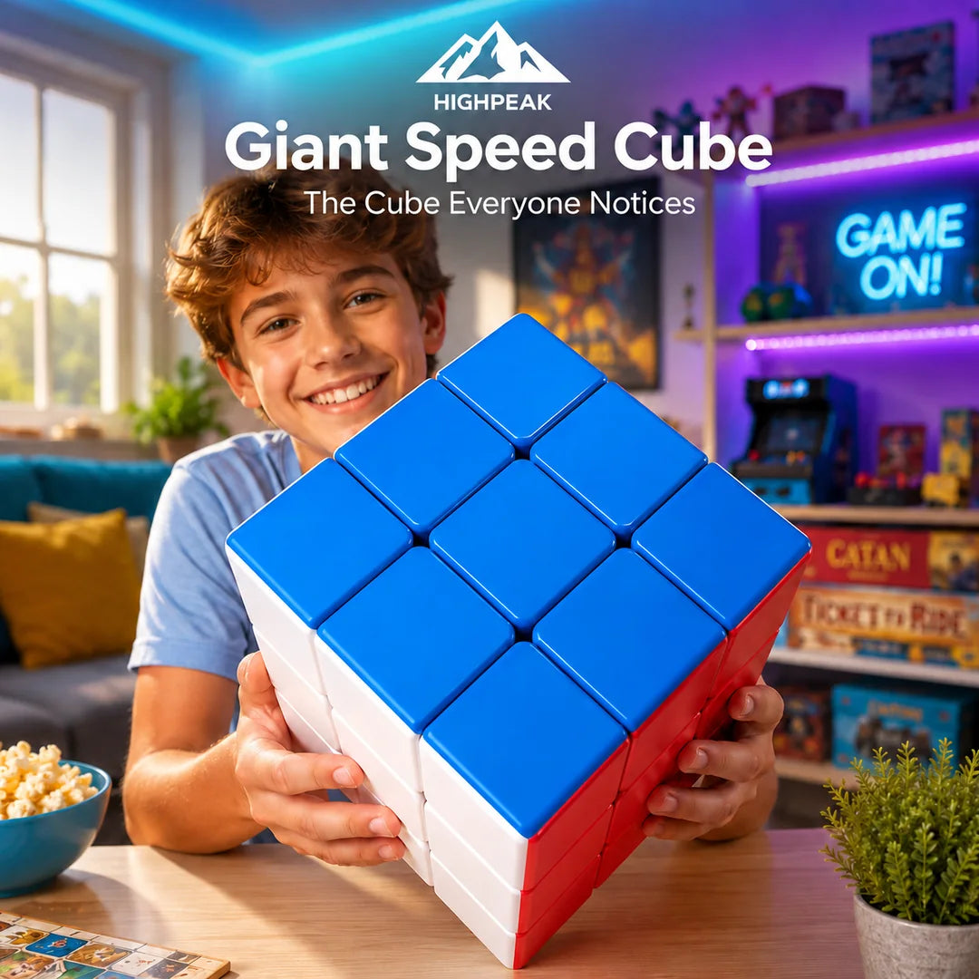 HighPeak Giant Speed Cube | Oversized 7in (18cm) 3x3 Puzzle Gift Toy