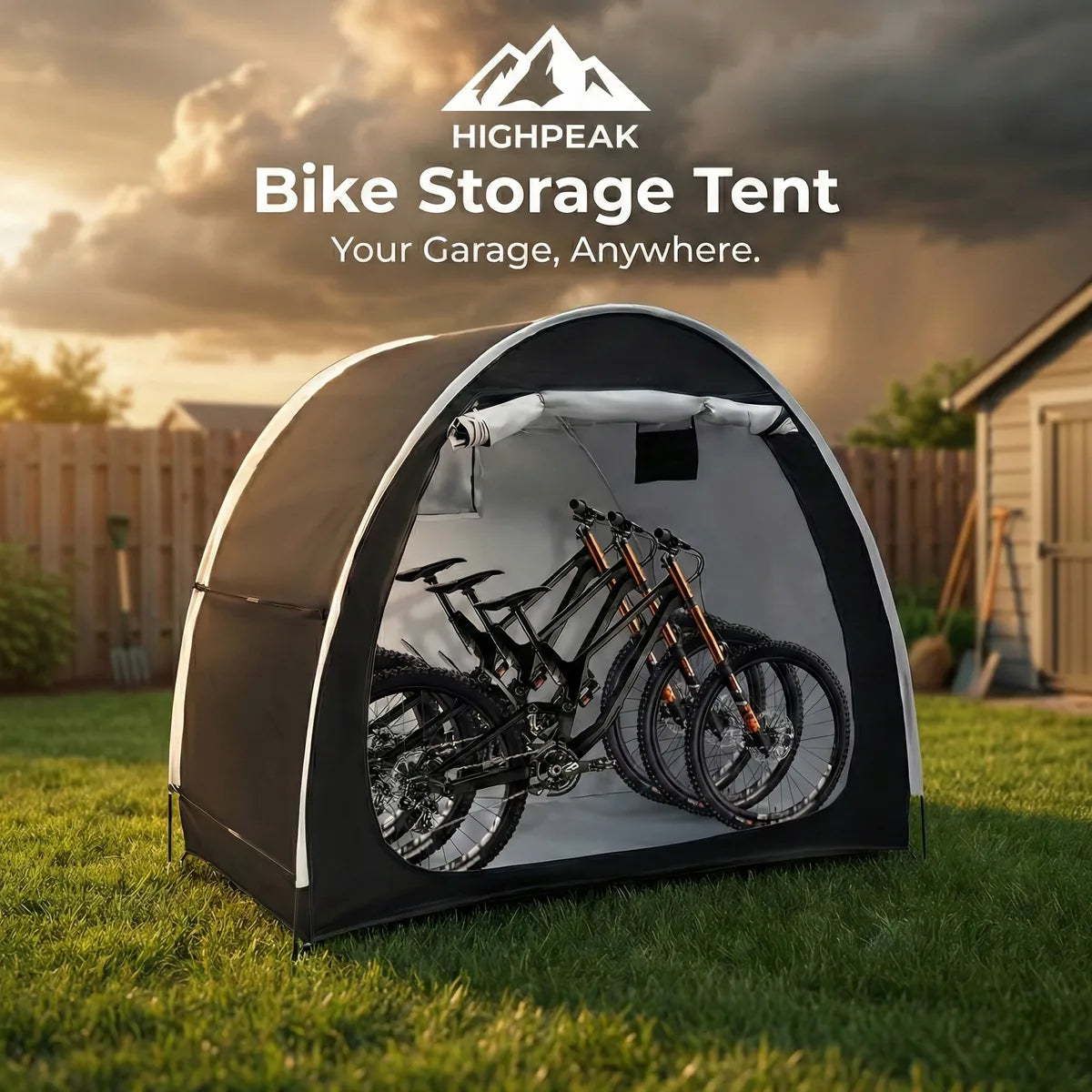 HighPeak Bike Storage Tent – Foldable Waterproof Shelter for 1–4 Bikes
