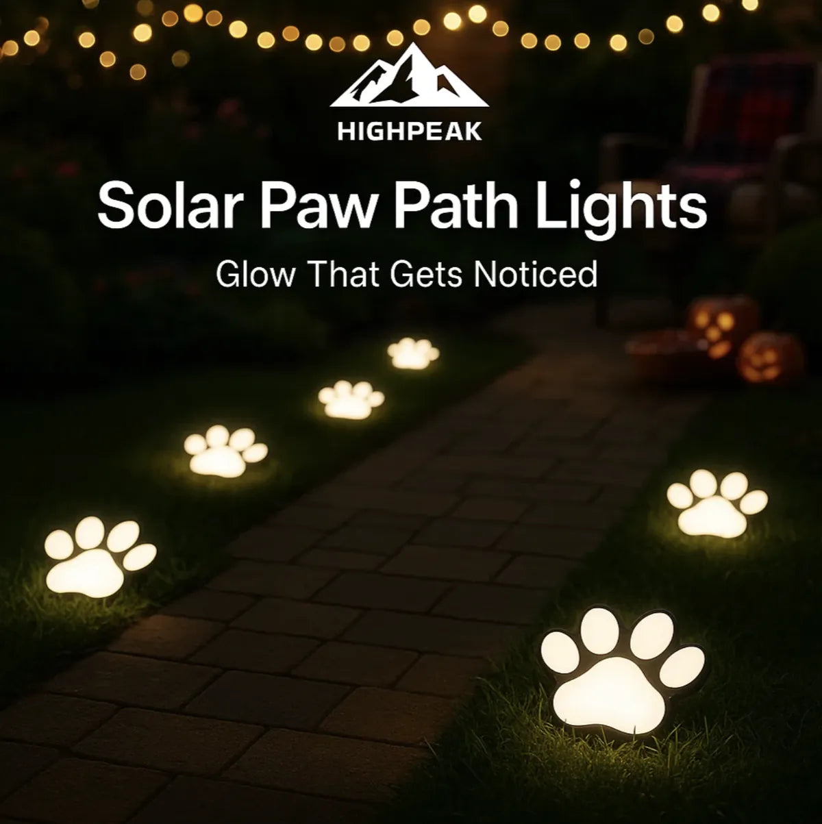 Solar Paw Path Lights