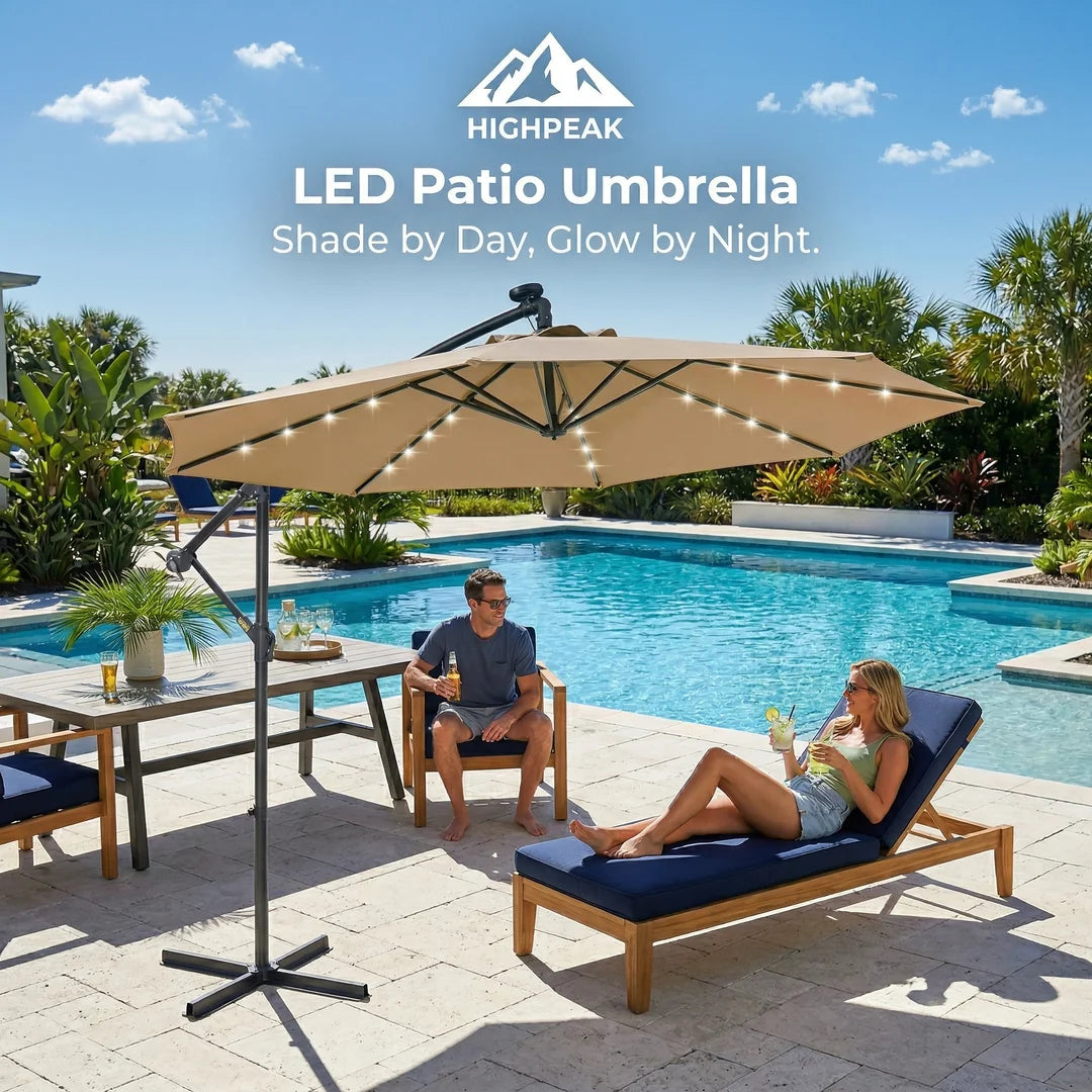 HighPeak LED Patio Umbrella