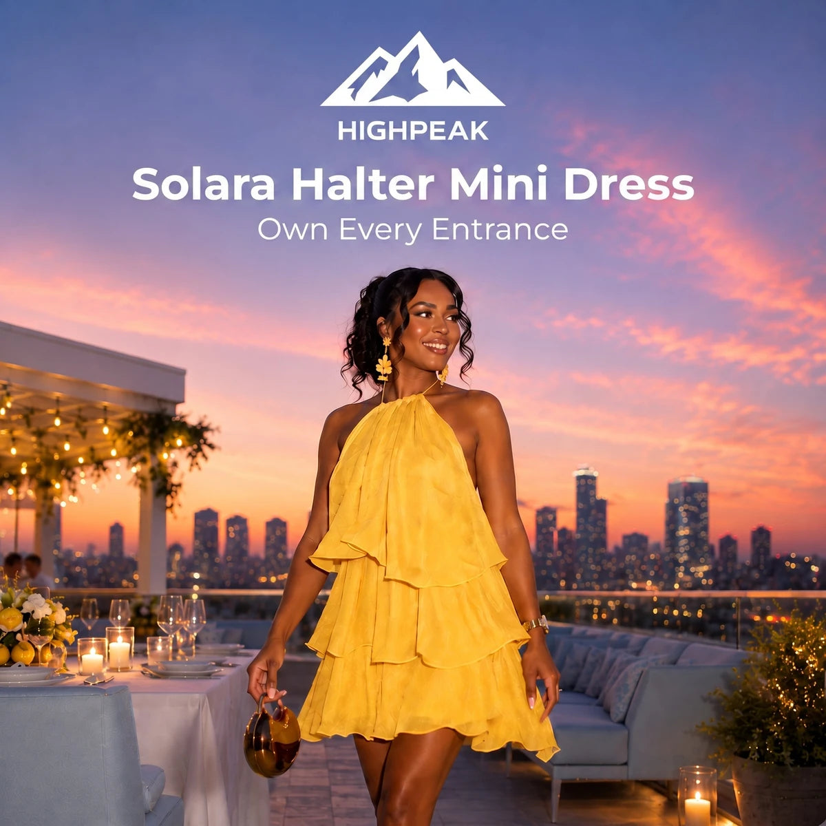 HighPeak Solara Halter Mini Dress