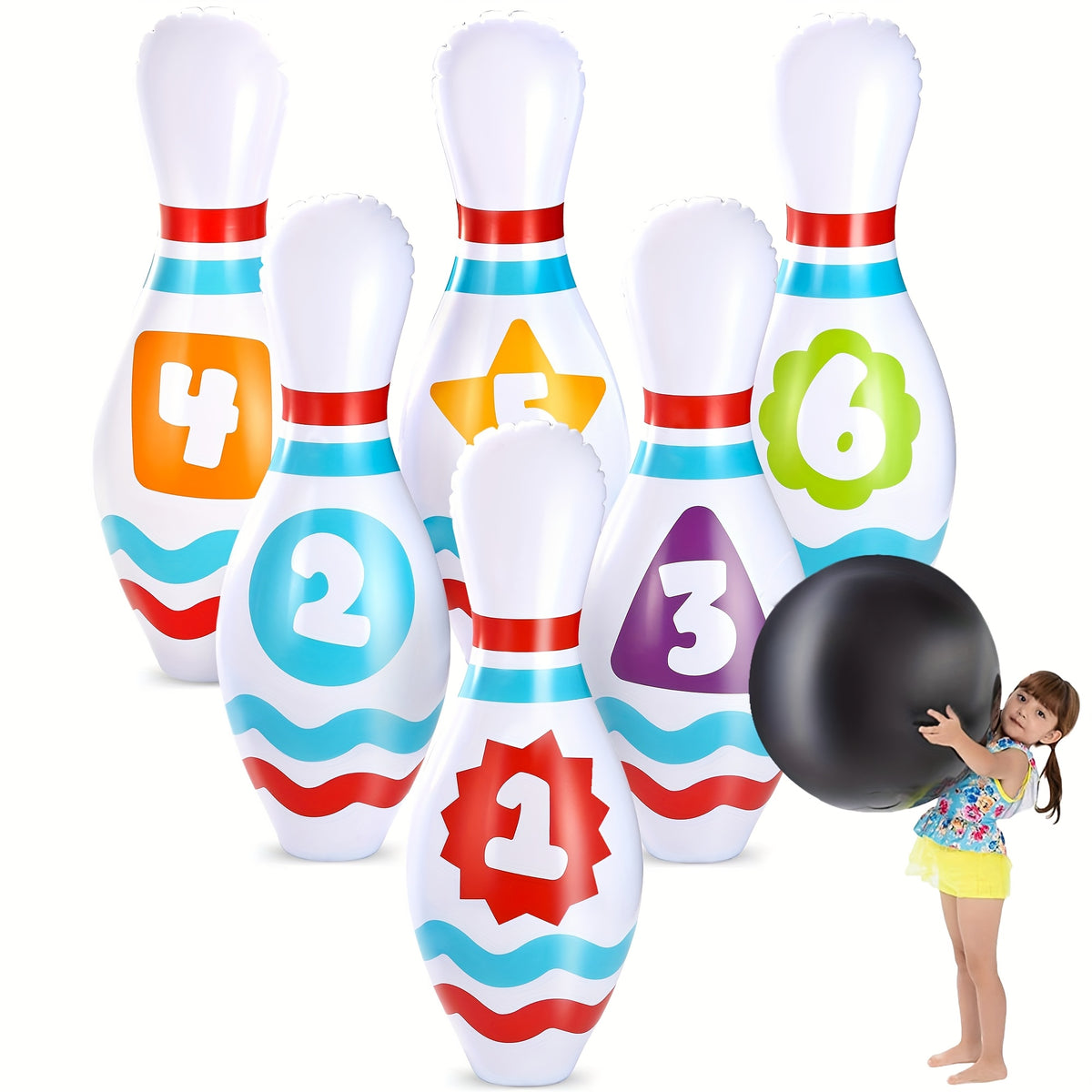HighPeak Giant Inflatable Bowling Set – Fun Indoor/Outdoor Party Game