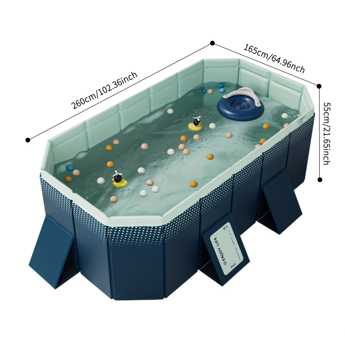 Foldable Exercise Pool HighPeak Foldable Adult Swimming Pool – Outdoor-Ready & Durable