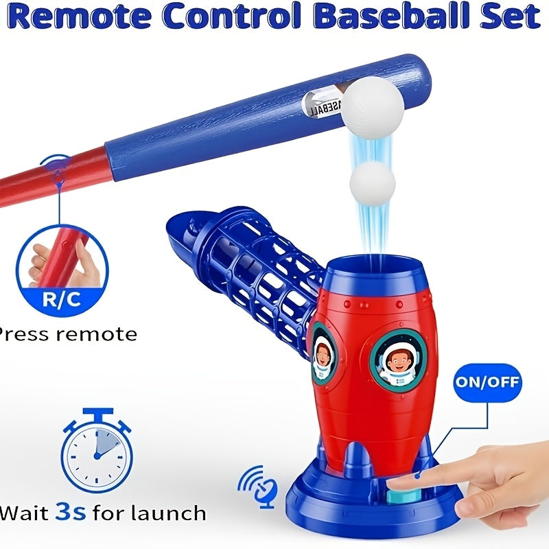 Baseball Simple Machine HighPeak Kids Automatic Baseball Machine Toy with 10 Balls Sports Set
