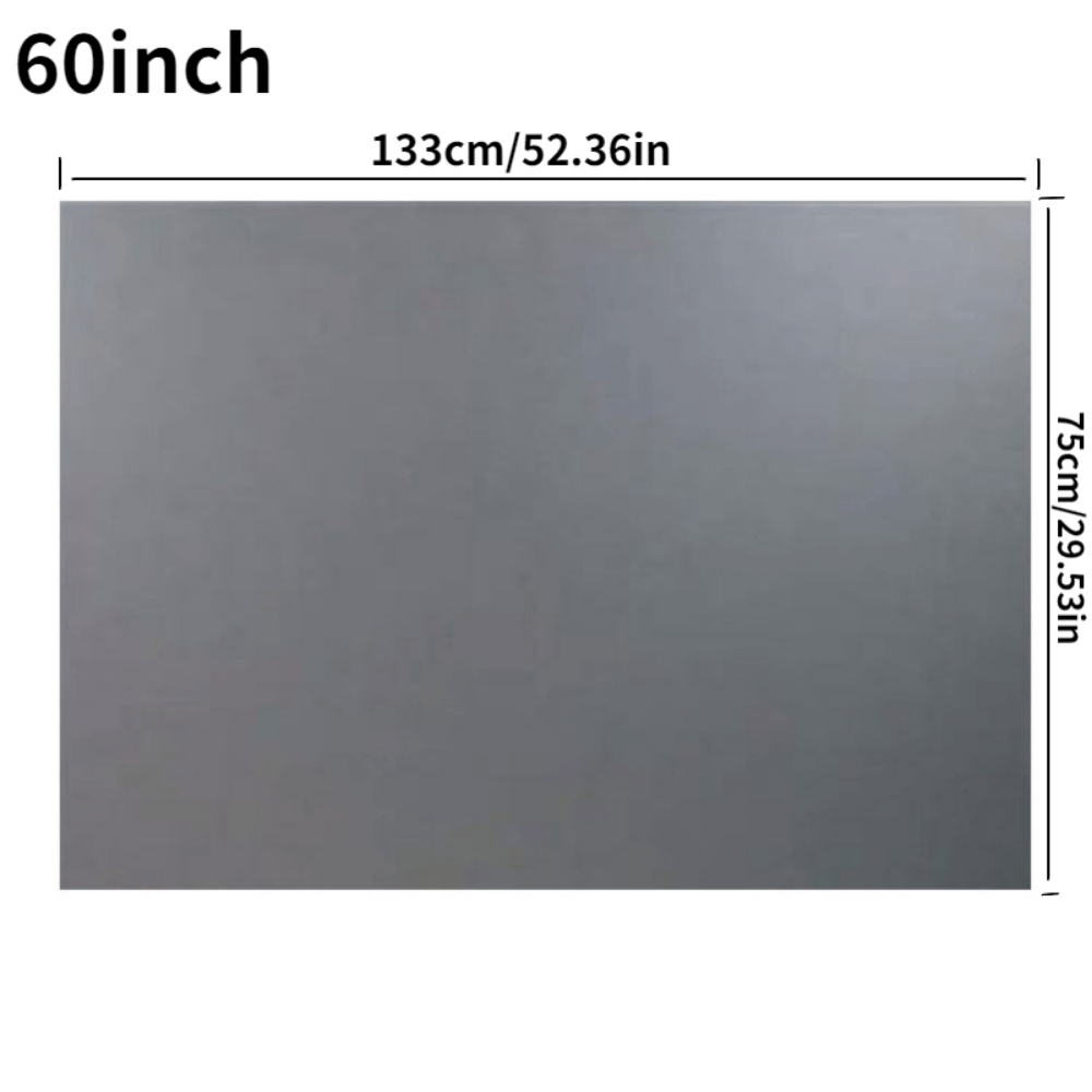 ClarityBoost Projector Screen 60inch gray anti-glare surface, wrinkle-free PET fabric, HighPeak quality for clear projections