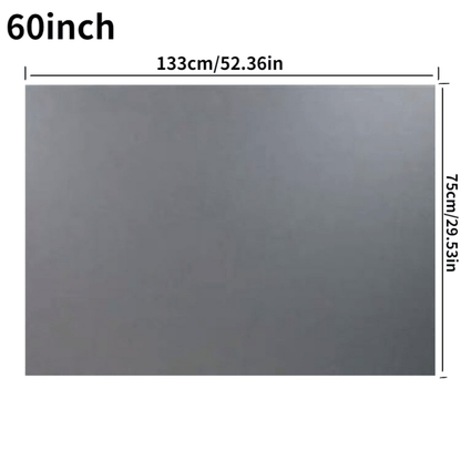 ClarityBoost Projector Screen 60inch gray anti-glare surface, wrinkle-free PET fabric, HighPeak quality for clear projections