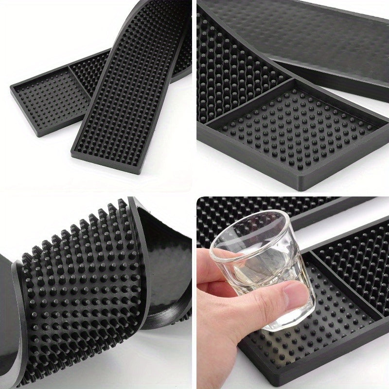 HighPeak Non-Slip Bar Mat – Rubber Spill Drain Mat for Home & Bars