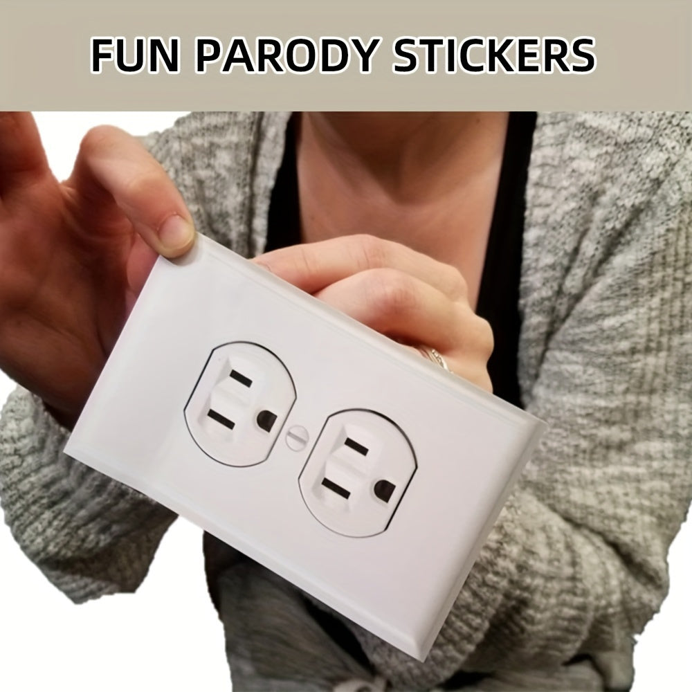 HighPeak Fake Outlet Stickers – 5 Pack Realistic Prank Wall Decals