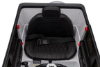 Driveable Mercedes-Benz Car interior with black leather seat, seatbelt, steering wheel, and dashboard controls by HighPeak