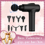 PulsePro™ Deep Tissue Massage Gun in black with 10 attachments and quiet, powerful cordless design by HighPeak