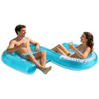 2-Person Pool Lounger shown with two adults reclining in separate seats against a white background