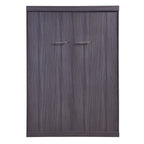 HighPeak Foldable Cabinet Bed in sleek gray wood finish, compact design perfect for space-saving bedrooms and small homes
