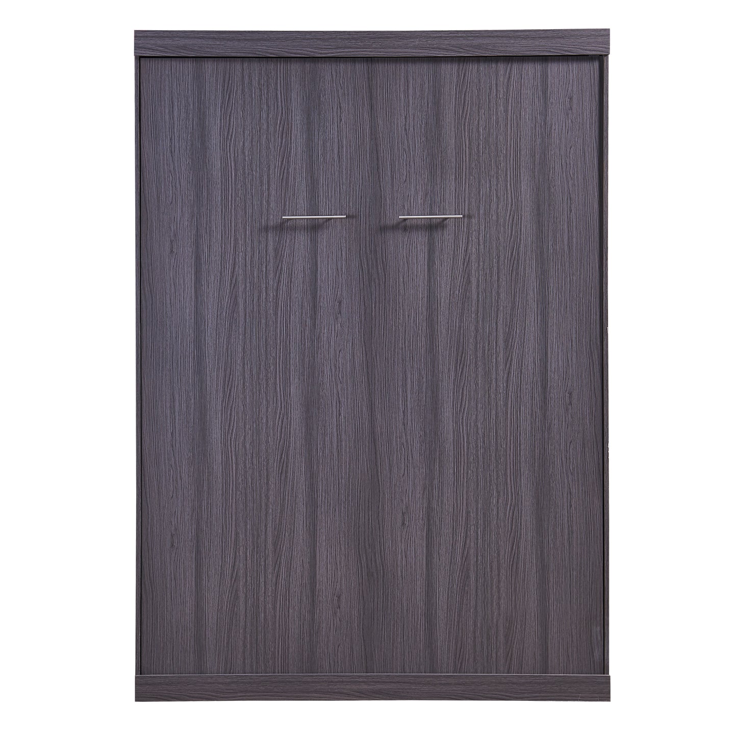 HighPeak Foldable Cabinet Bed in sleek gray wood finish, compact design perfect for space-saving bedrooms and small homes