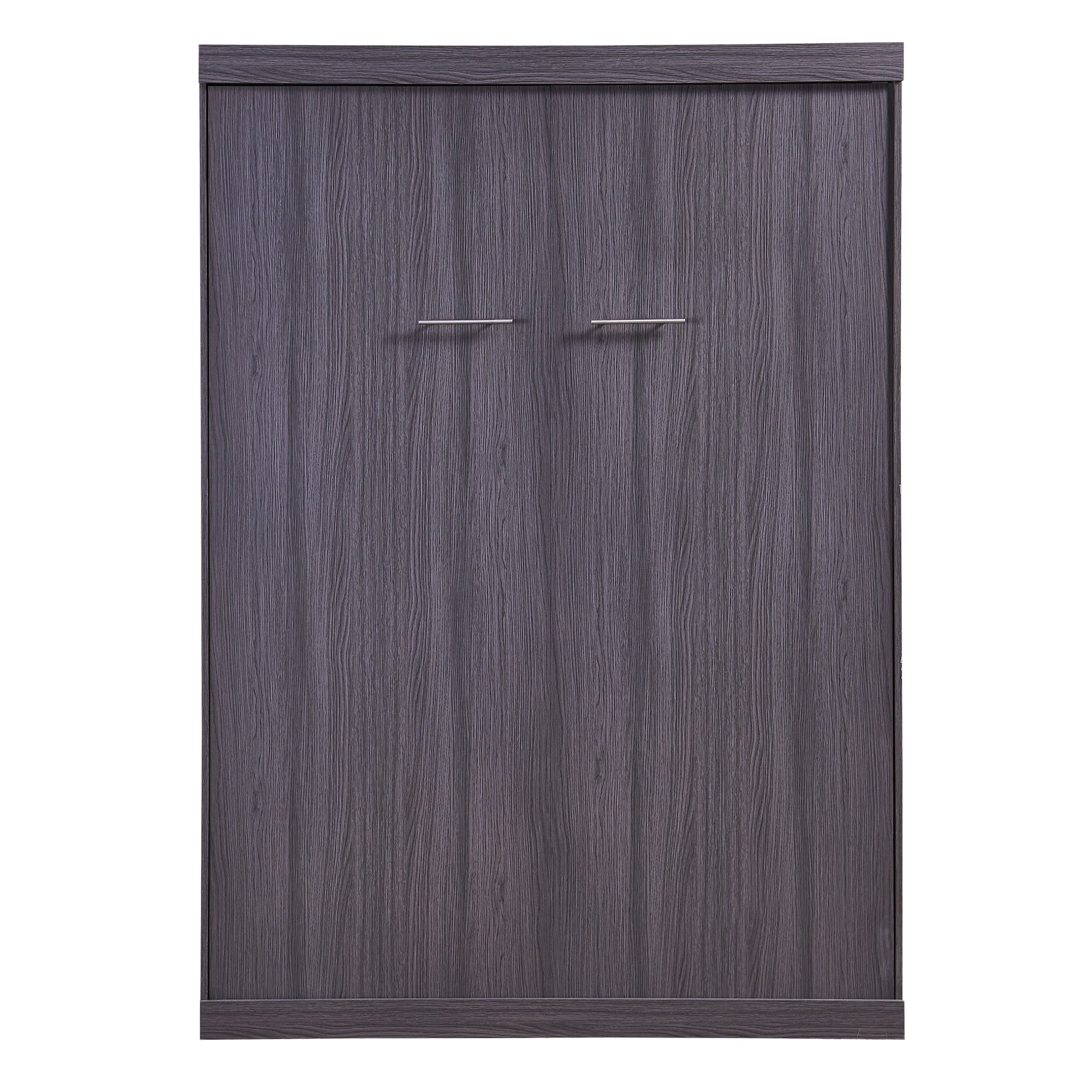 HighPeak Foldable Cabinet Bed in sleek gray wood finish, compact design perfect for space-saving bedrooms and small homes