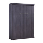 HighPeak Foldable Cabinet Bed in sleek gray finish with minimalist handles, perfect for space-saving in small homes.