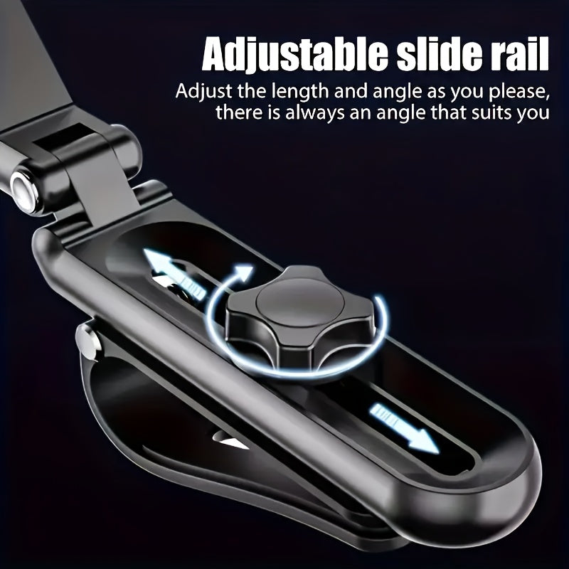 HighPeak FlexiGrip™ - Rotating Phone Mount in black with adjustable slide rail for customizable angle and length control