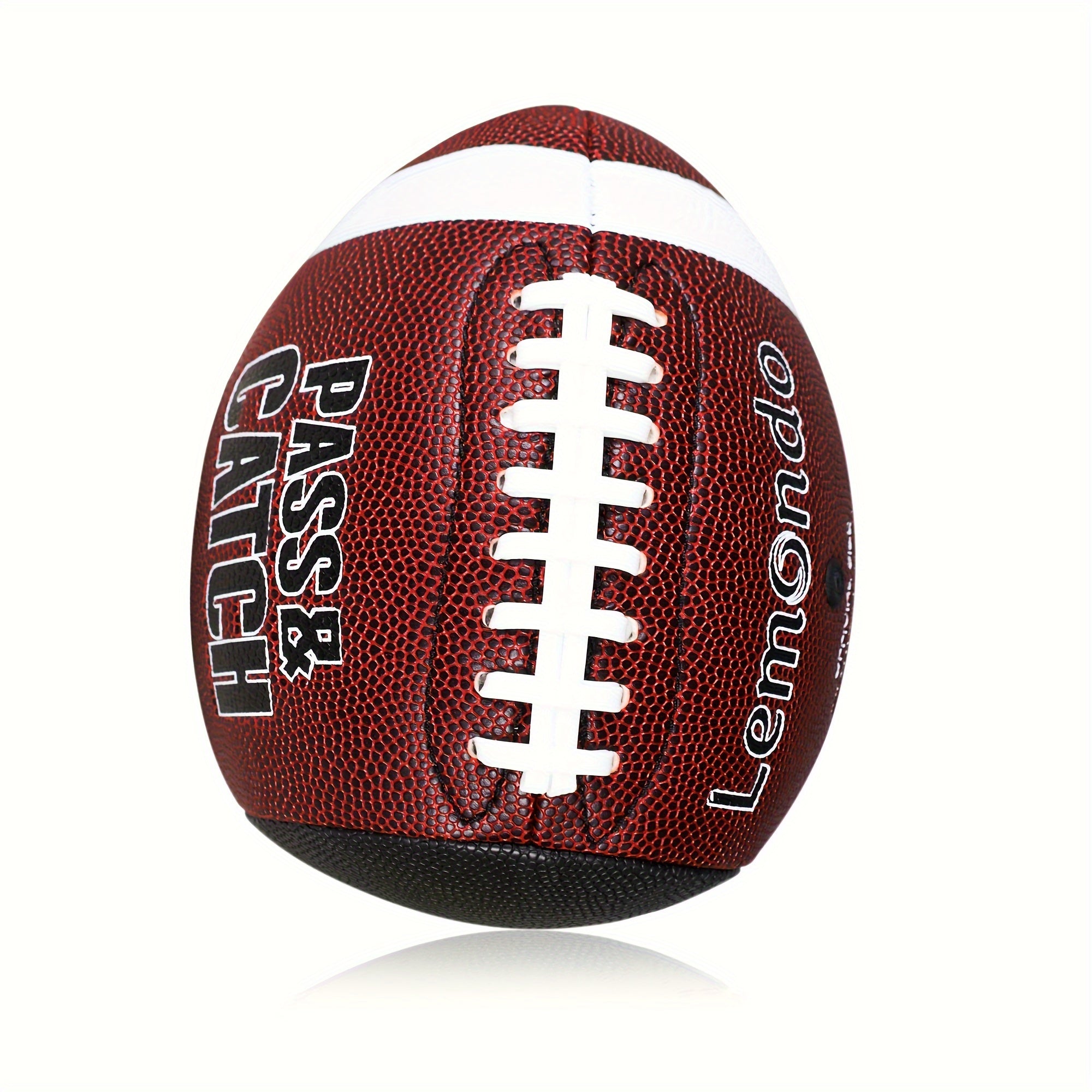 HighPeak GripEgg™ Trainer – PASS & CATCH Edition football with PU leather feel and white laces for accurate spiral throws and catches