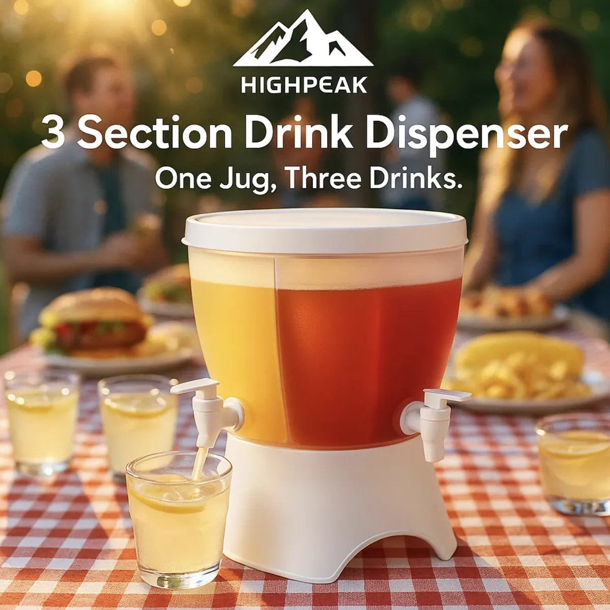3 Section Drink Dispenser