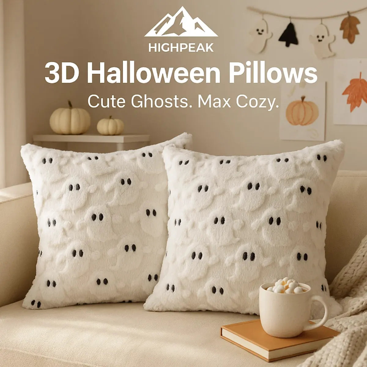 3D Halloween Throw Pillows