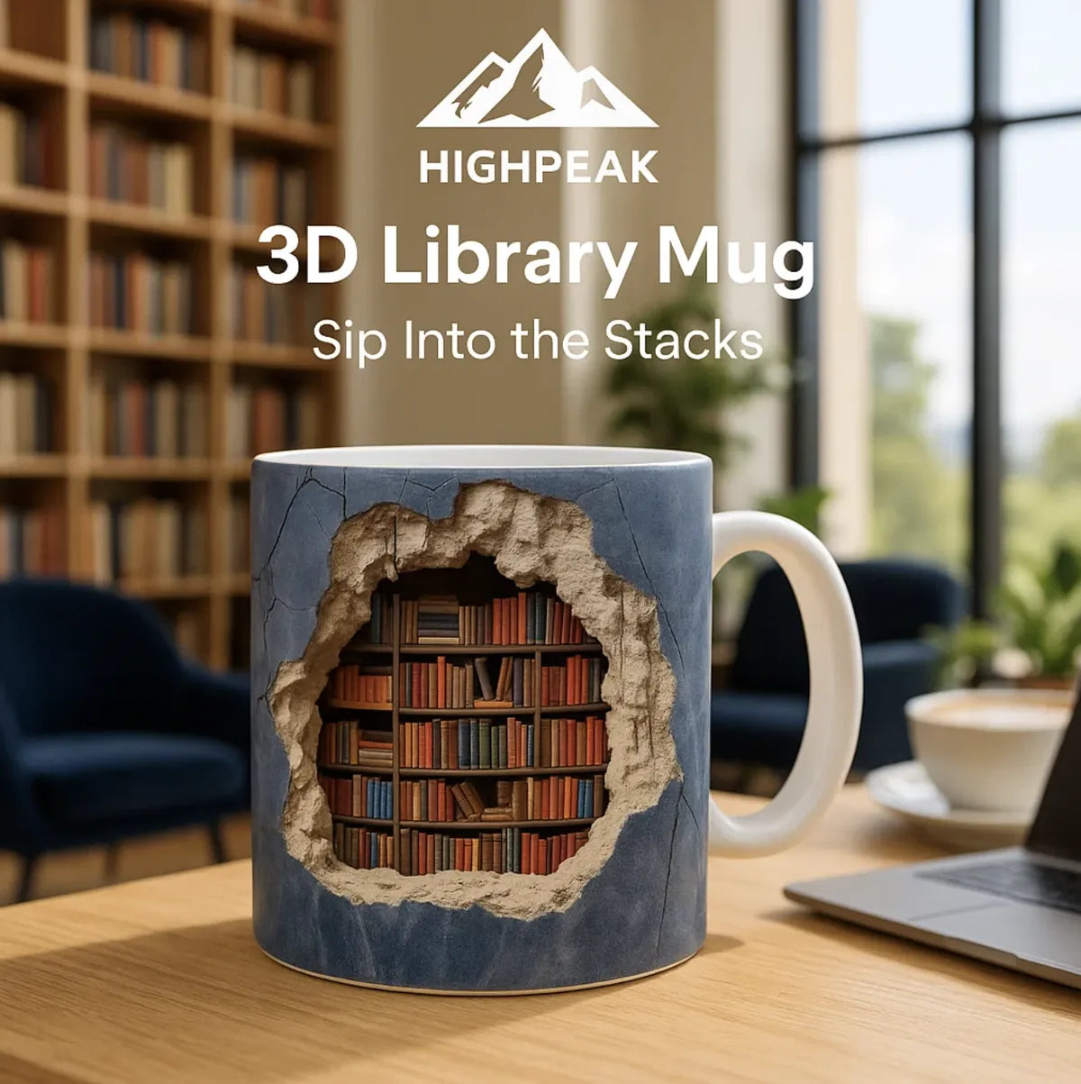 3D Library Mug