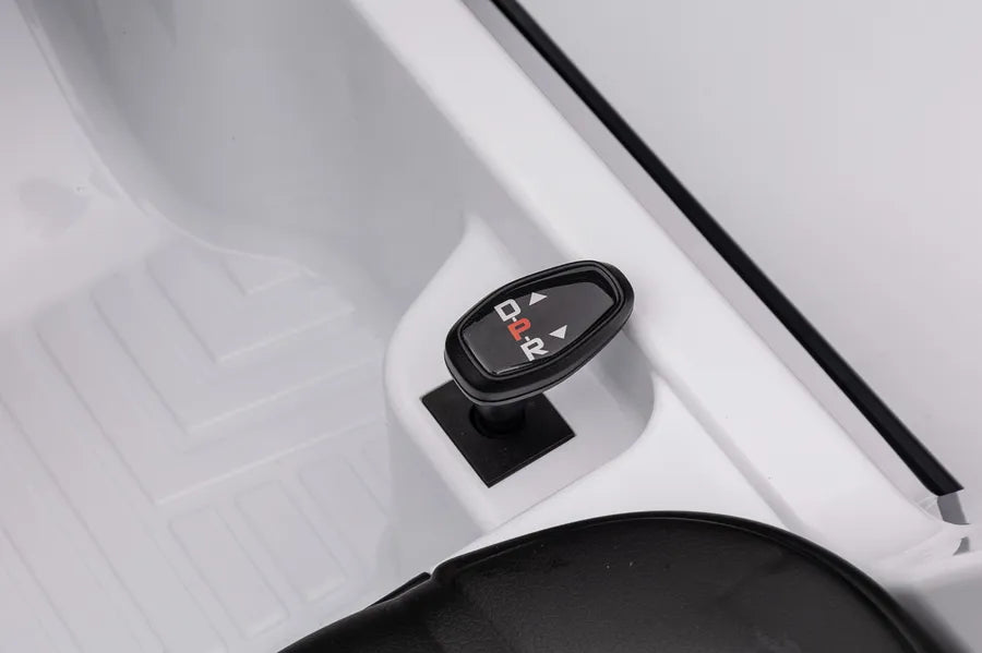Driveable Mercedes-Benz Car gear shift lever in black and white, showcasing HighPeak luxury details and child-friendly design.