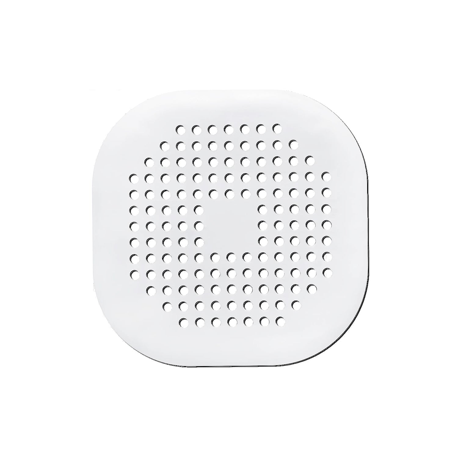 HighPeak DrainGuard™ white silicone drain cover with perforated design for trapping hair and debris on flat surfaces