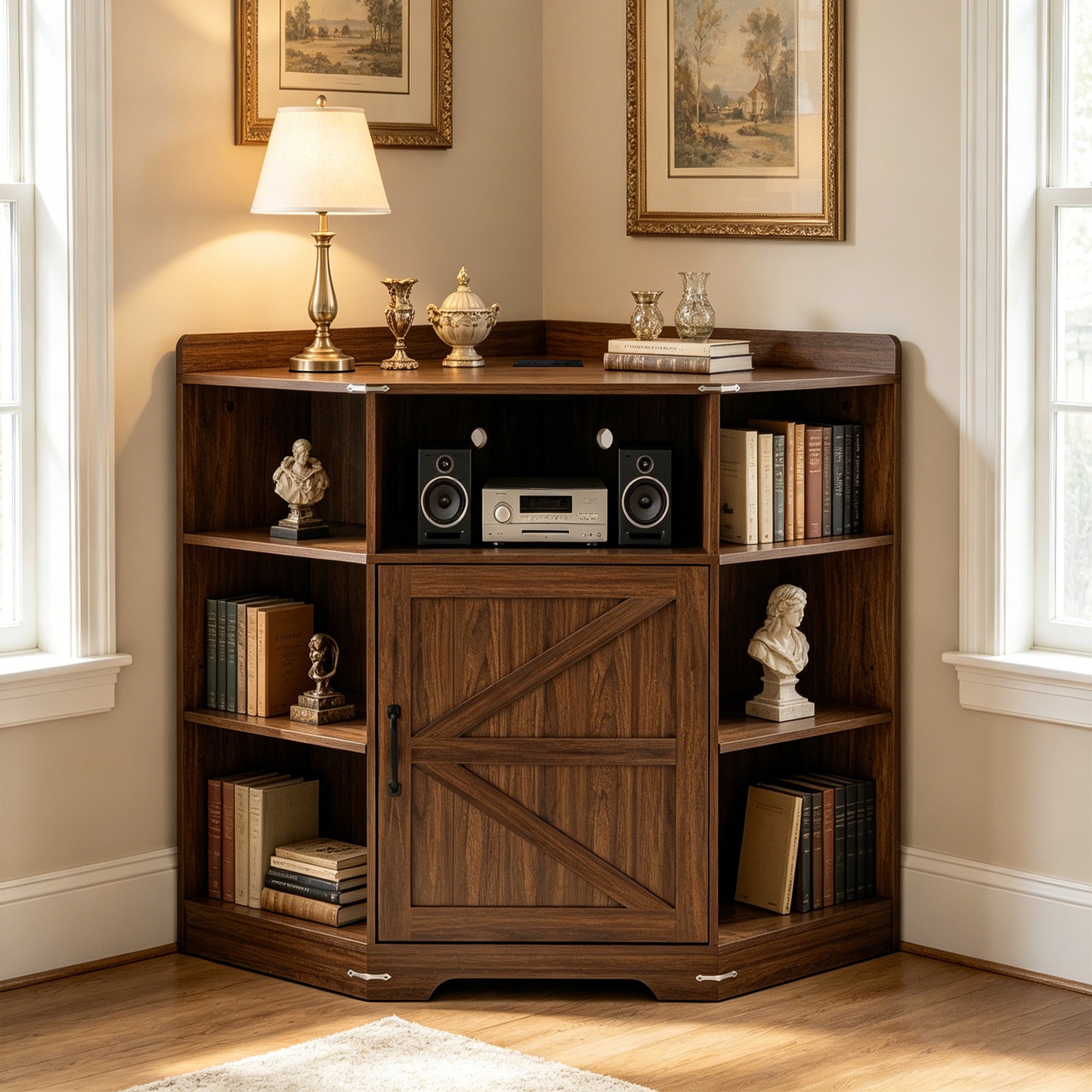 Farmhouse Corner Cabinet