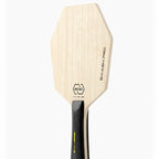 HexaEdge™ - Ping Pong Paddle with hexagonal light wood blade and black handle by HighPeak, designed for precision and control