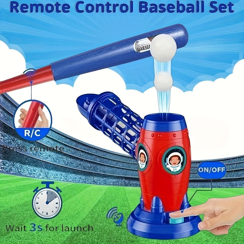 Baseball Simple Machine HighPeak Kids Automatic Baseball Machine Toy with 10 Balls Sports Set