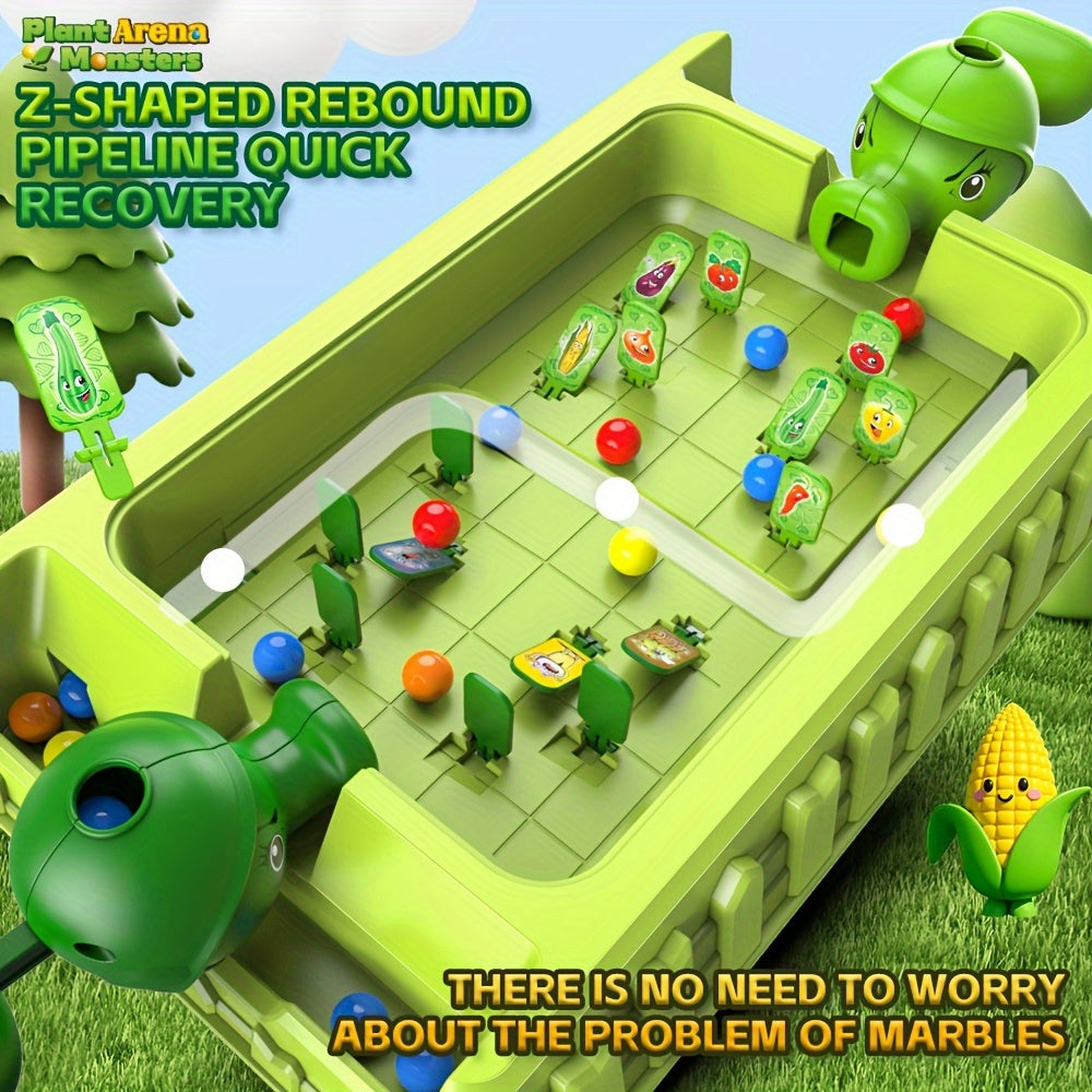 VeggieBlasters™ - Battle Arena green marble shooter game with launchers, veggie and monster targets in a kid-friendly playset