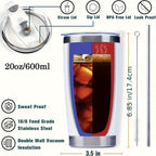 Best Mom Ever Tumbler in blue stainless steel with leak-proof lid and double wall insulation - 20oz capacity
