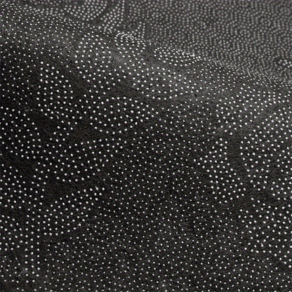 Chill Guy Rug featuring dotted silhouette pattern in black and white, textured surface with intricate stippled design