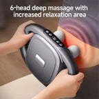 HighPeak DeepRelief™ Multi-Head Body Massager with 6 massage heads providing deep tissue relief on a gray device.