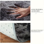 CloudCotton™ Rug in plush gray with ultra-soft fluffy texture, showcasing non-slip backing on hardwood floor