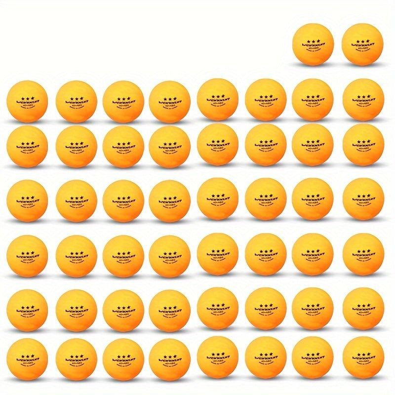 Compact storage bag filled with 100-pack of orange ping pong balls