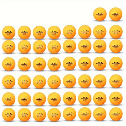 Compact storage bag filled with 100-pack of orange ping pong balls