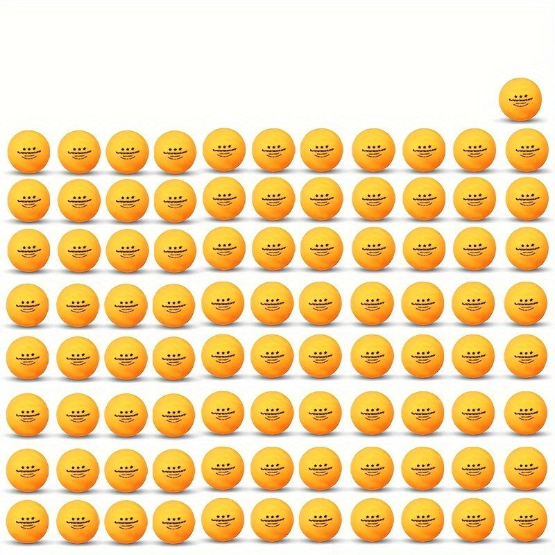 Compact storage bag filled with 100-pack of orange ping pong balls 2