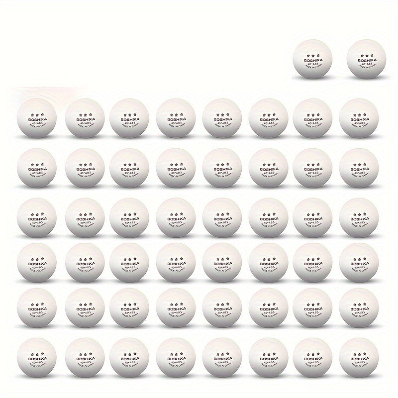 Compact storage bag filled with 100-pack of white ping pong balls
