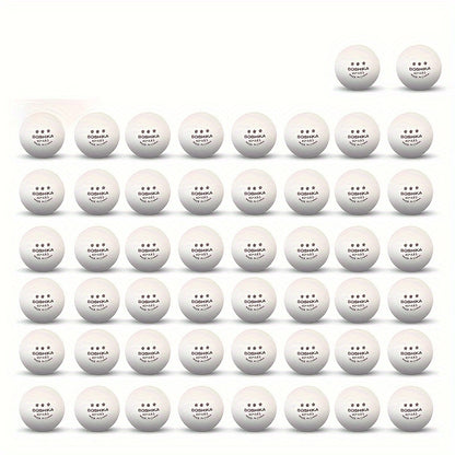 Compact storage bag filled with 100-pack of white ping pong balls