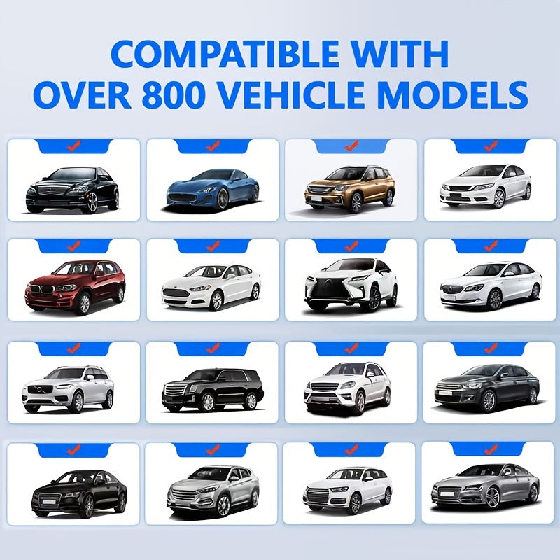 DriveSync wireless adapter compatibility showcase with 16 different vehicle models including luxury sedans and SUVs in a grid layout
