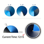 EclipseMotion futuristic watch with blue and gray gradient rotating dial displaying minimalist design and sleek mesh band