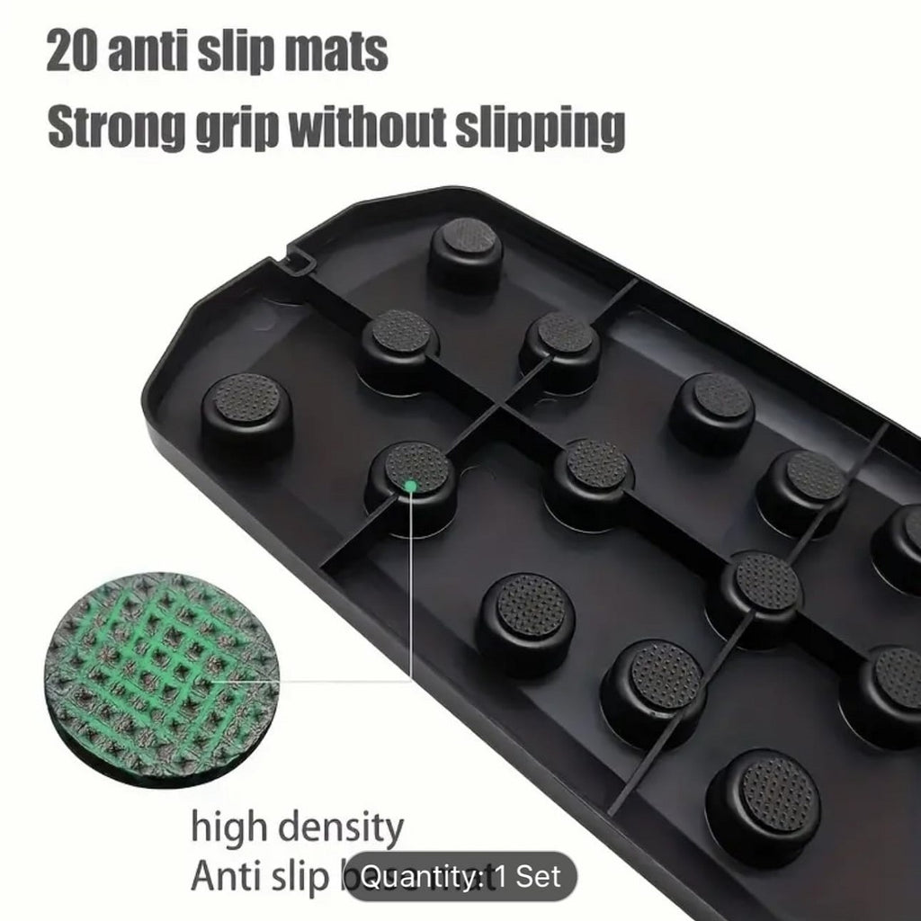 SolidPush™ Push-Up Board black base showing 20 high-density anti-slip mats for strong grip and stability during workouts