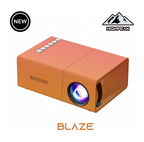 Get It All Bundle Blaze projector in orange featuring compact design and bright LED lens display